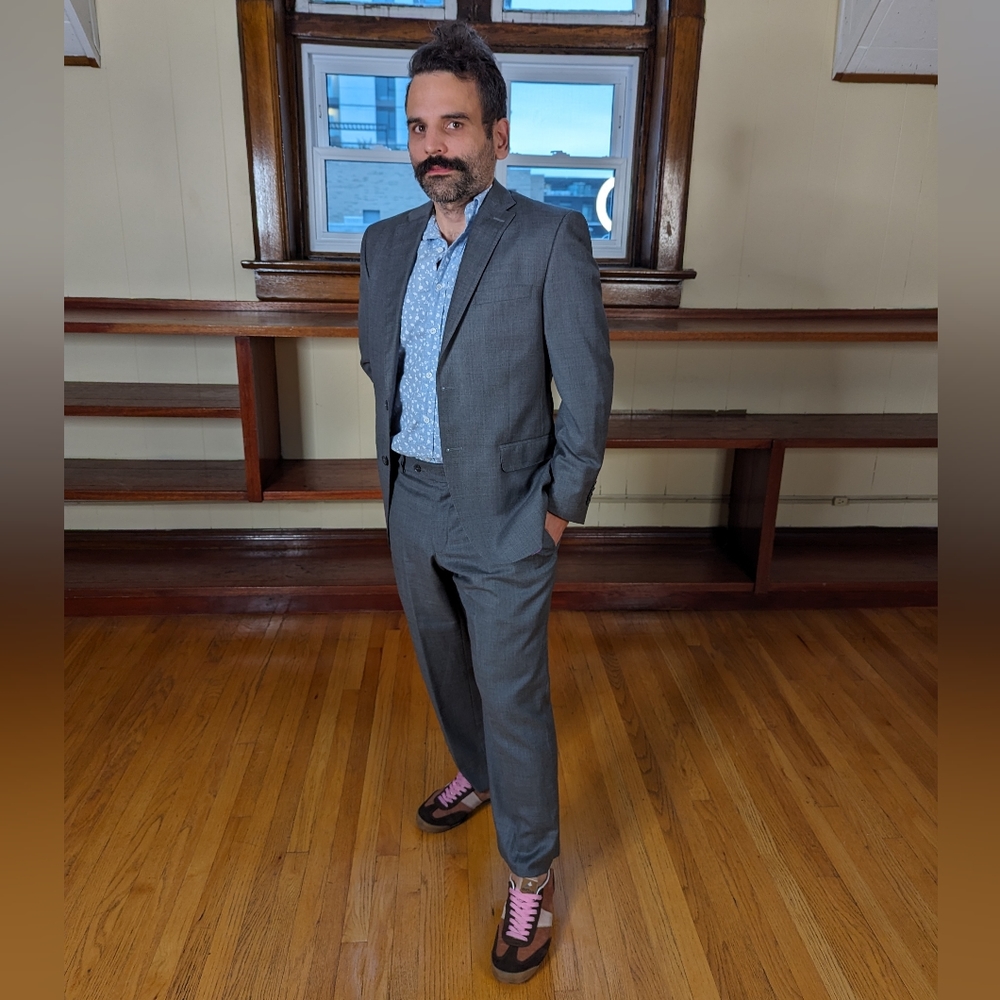 Men's gray suit